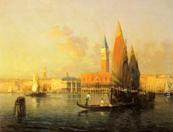 A View of Venice from Isola di S. Georgio painting - Antoine Bouvard A View of Venice from Isola di S. Georgio art painting